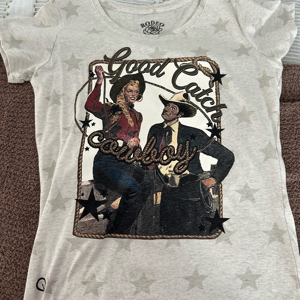 Women’s Cowboy Graphic T-Shirt - Gray